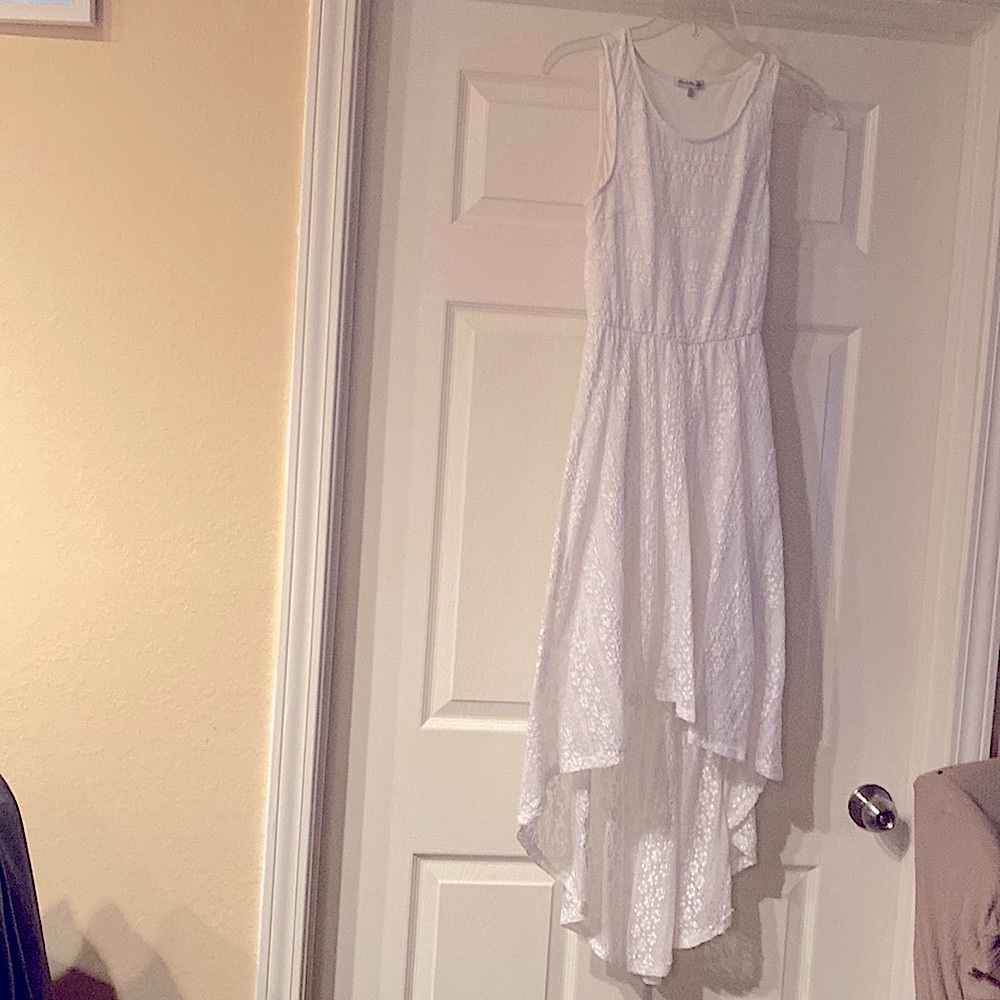 Charlotte Russe white lace dress.